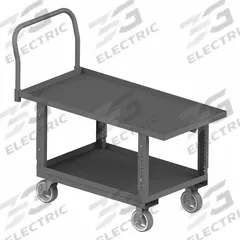 APPROVED VENDOR Platform Truck: 2,000 lb, 48 in L x 24 in W x 37 3/4 in H Deck, Solid, 12 ga Deck (MPN WHPTLUA24486MR95). Key specifications — Side Panel Type: No Side Panels; Brand: APPROVED VENDOR; Color: Gray; Caster/Wheel Configuration: (2) Rigid.