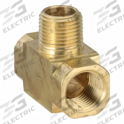 PARKER Metal Pipe Tee: Tee, 1/2 in x 1/2 in x 1/2 in, 1,000 psi, 3 17/64 in Lg - Threaded High-Pressure Pipe Fittings