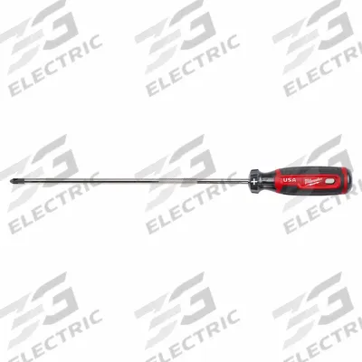 MILWAUKEE Screwdriver: Extra Long Lg, Friction, Not ESD Safe, Tether Included - Tether-Ready Phillips Screwdrivers