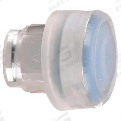 SCHNEIDER Flush Push Button: Blue, 22 mm Mounting Size, Metallic - Flush-Mount & Recessed Push-Button Operators