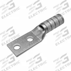 Compression Lug: For 6 AWG, Stranded Wire, 1/4 in Stud Size, Long, Copper Barrel (MPN YAZV6C2TC14E1FX). Key specifications — Inspection Hole: Yes; For Wire Type: Stranded; For Wire Sizes: 6 AWG; Brand: BURNDY; Manufacturer Part Number: YAZV6C2TC14E1FX.