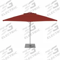 CALIFORNIA UMBRELLA Outdoor Umbrella: Red, Aluminum/Steel, Hand Crank, 125 3/16 in Overall Dia (MPN SOLA118001-6003). Key specifications — Brand: CALIFORNIA UMBRELLA; Canopy Color: Red; Includes Base: Yes; Includes Lights: No; Opening Mechanism: Hand Crank; Pole Material: Aluminum.