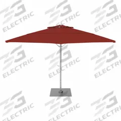 CALIFORNIA UMBRELLA Outdoor Umbrella: Red, Aluminum/Steel, Hand Crank, 125 3/16 in Overall Dia (MPN SOLA118001-6003). Key specifications — Brand: CALIFORNIA UMBRELLA; Canopy Color: Red; Includes Base: Yes; Includes Lights: No; Opening Mechanism: Hand Crank; Pole Material: Aluminum.