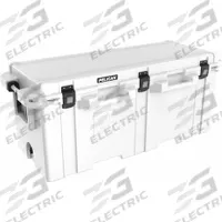 PELICAN Marine Chest Cooler: White, 239 Cans, 250 qt Cooler Capacity, 10 day Ice Retention (MPN 250QT). Key specifications — Brand: PELICAN; Drain Plug: Included; Wheels Included (FILTER): No.
