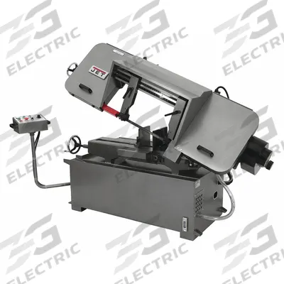 JET Band Saw: 12 in x 20 in, 82 to 262, 45°, 90°, 3 Phase - Mitering Semi-Automatic Horizontal Band Saws