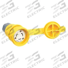 HUBBELL Locking Connector: Non-NEMA, Yellow, 125/250V AC, 30 A Current Rating, 3 Poles, 3 Wires (MPN HBL29W08). Key specifications — Brand: HUBBELL.