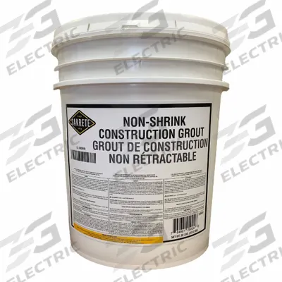 SAKRETE Grout: Non-Shrink Construction, 50 lb Container Size, Pail, 3 day Full Cure Time