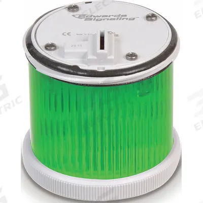 EDWARDS SIGNALING Tower Light Module: Flashing/Steady, 24V AC/24V DC, Green - Multimode Light Modules