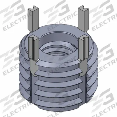 APPROVED VENDOR Key Locking Insert: Thin Wall, 4 Keys, 1/2"-20 Int Thrd Sz, 5/8"-11 Ext Thrd Sz - Mil. Spec. Key-Locking Inserts
