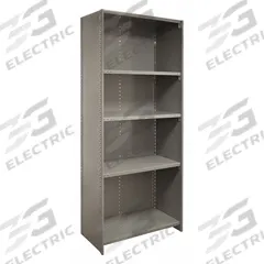 LYON Welded Posts and Side Sheet: 85 in Overall Ht, Steel, 24 ga, Gray, Boltless, 3 Pieces (MPN DDJ1084681). Key specifications — Brand: LYON; Color: Gray; Includes: Beaded.
