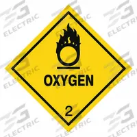 STRANCO INC DOT Container Label: Oxygen, 4 in x 4 in, 4 in Label Ht, 4 in Label Wd, Vinyl, Label (MPN HMSL-0040-V250). Key specifications — Brand: STRANCO INC; Message: Oxygen.
