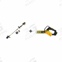 DEWALT String Trimmer Kit: 20V MAX*, Chainsaw and Trimmer, 15 in String Trimmer Cutting Wd, 9.0 Ah (MPN DCST970X1S/DCCS623B). Key specifications — Battery Capacity: 9.0 Ah; Combo Type: Chainsaw and Trimmer.
