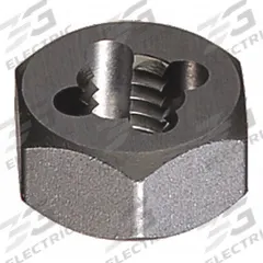 CLE-LINE Hex Threading Die: 1 1/8"-7 UNC, 2 in Hex Wd, High Speed Steel (MPN C77642)