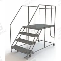 TRI-ARC Mobile Work Platform: 3.3 ft Platform Ht - Max, 36 in x 47 in, Steel, 800 lb Load Capacity (MPN WLWP143648SL). Key specifications — Mobility: Rolling; Brand: TRI-ARC; Color: Gray; Height Adjustability: Fixed Height; Includes Handrails: Handrails Included; Locking Mechanism: Foot-Activated Step Lock; Handrails: Includes Handrails.