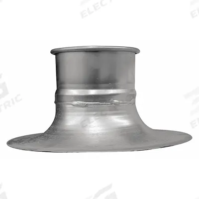NORDFAB Bellmouth Adapter Hood: Steel, For 14 in Duct Dia, 6 in Overall Lg, 6 in Inlet Dia - Hoods