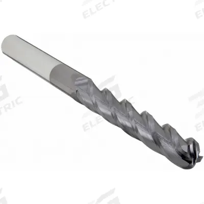 APPROVED VENDOR Ball End Mill: Carbide, AlTiN Coated, 4 Flute, 1" Mill Dia, 4" LOC - General Purpose Carbide Ball End Mills