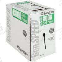 GENSPEED Category Cable: 1,000 ft Cable Lg, 23 AWG, Plenum, Black, PVC, Enhanced, 7131907, 6, Solid. Key specifications — Conductor Gauge: 23 AWG; Jacket Material: PVC; Brand: GENSPEED; Pairs Separation: Enhanced.