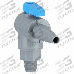 APPROVED VENDOR Manual Two-Way Ball Valve: 3/8 in, PVC, Angle, MNPT x Barb, Full Port Ball Port (MPN PVC 657-6MTB-F). Key specifications — Brand: APPROVED VENDOR.