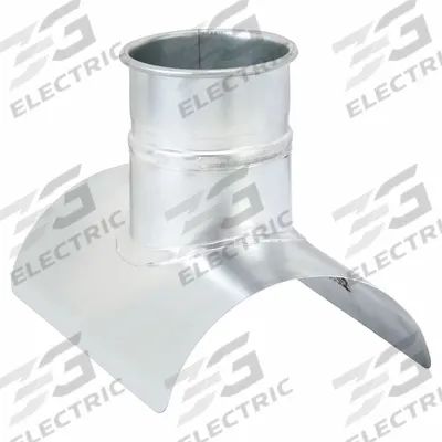 NORDFAB 10"dia 14"L 90° GSteel Tap-In Branch: Steel, For 10 in Duct Dia, 16 in Overall Lg - Branches