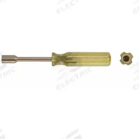 AMPCO Solid Round Shank Nut Driver: Straight, SAE, Without Magnetized Tip, Std, 5/16 in Tip Size (MPN ND-5/16). Key specifications — attr1214485: Round; attr1214505: AMPCO.