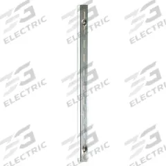 ECONOCO Single Slotted Standard: Single, 1 in Slot Spacing, 1/2 in Slot Lg, Zinc-Plated, 17 ga Gauge (MPN SS10/48). Key specifications — Product Type: Slotted Standard; Color: Silver; For Display Type: Surface Mount Slotted Standards; Material: Steel; Duty Rating: Heavy Duty; Brand: ECONOCO; Finish: Zinc-Plated; Includes: Countersunk Mounting Screws.