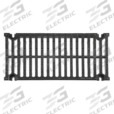 ZURN Grate: E, Rectangular, Slotted, 11 1/8 in Overall Wd, 23 3/8 in Overall Lg - Extreme Heavy-Duty Trench Drain Grates (Class E)