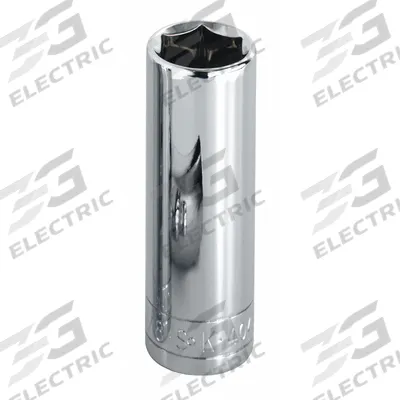 SK PROFESSIONAL TOOLS Socket: Metric, 1/4 in Drive Size, 13 mm Socket Size, 12-Point, Deep - 1/4" Drive Hand Sockets