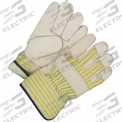 BDG Leather Gloves: Universal, Premium, Work Glove, Cowhide, Wing Thumb, Safety Cuff - Work Gloves
