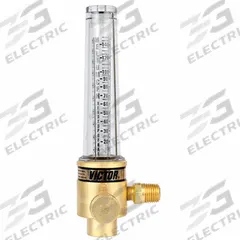 VICTOR Flowmeter: 9/16"-18 F RH Inlet, 5/8"-18 F RH Outlet, Flowmeter (MPN 1000-0258). Key specifications — Compatible Gas Type: Helium; Manufacturer Part Number: 1000-0258; Brand: VICTOR; Inlet Connection: 9/16"-18 F RH; Outlet Connection: 5/8"-18 F RH.