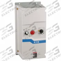 Combination Motor Starter: 3 Poles, Circuit Breaker, 32 A, 240V AC Coil, Thermal Protection, 240V AC (MPN ECX77H1BJD-M). Key specifications — Brand: EATON; Auxiliary Contact Form: 1NO; Coil Voltage: 240V AC; Control Transformer: Yes; Wire Termination Type: Screws; Poles/Phase: 3 Pole / Three Phase; Operator Type: Hand/Off/Auto (Selector Switch); Thermal Unit Type: Adjustable Thermal Units (Included).