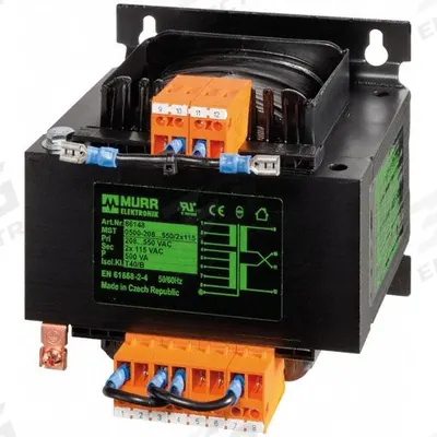 MURRELEKTRONIK Transformer: 208 to 550V AC, 115V AC/230V AC, Floor/Wall, 2 kVA - Finger-Safe, Open Core Control Transformers