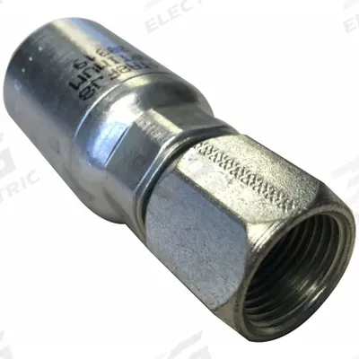 AEROQUIP Crimp Hose Fitting: Carbon Steel, Straight, -6 For Hose Dash Size, Female x Female - Aeroquip Crimp Hydraulic Hose Fittings with JIC Connection