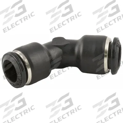 AIGNEP Push To Connect Fitting: 10 mm OD x 10 mm OD Size, Push-to-Connect x Push-to-Connect - Nylon & Nickel-Plated Brass Tube Fittings