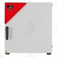 BINDER Laboratory Oven: Forced Air, 2.12 cu ft Capacity, 300°C Max Temp, 1.2 kW Watt, Programmable (MPN 9010-0296). Key specifications — Voltage: 120V; Brand: BINDER; Temperature Accuracy Tolerance: +10°C Above Ambient Temperature to +300°C; Temperature Uniformity: +/-1.4°C @ 150°C.