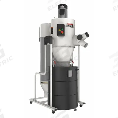JET Wood Dust Collector: Cyclone, 230V AC - Mobile Cyclone-Style Wood Dust Collectors with Cartridge Filter