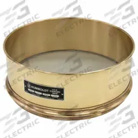 APPROVED VENDOR Standard Stainless Steel Cloth Test Sieve: Stainless Steel, 12 in Outside Dia (MPN 5JCJ9). Key specifications — Screen Material: Stainless Steel; Brand: APPROVED VENDOR; Frame Material: Brass; Standards: ASTM E11; US Standard Screen Size: #200.