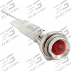 APPROVED VENDOR Protruding Panel Light: 6 mm Panel Mounting Hole Dia, LED, Red, Protruding Head, M06 (MPN 24M029). Key specifications — Brand: APPROVED VENDOR; Electrical Connection: Lead for Soldering.