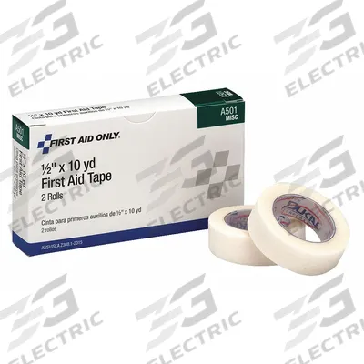 APPROVED VENDOR First Aid Tape: White, 10 yd Roll Lg, 1/2 in Tape Wd, Refill - Cloth First Aid Tapes
