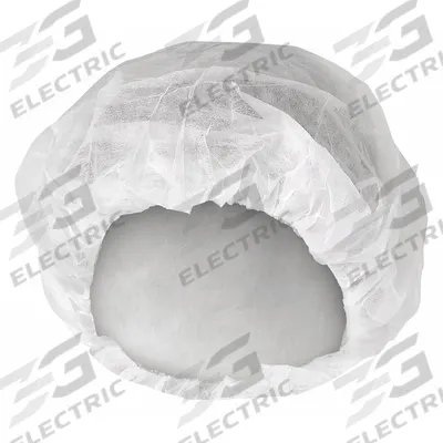 KLEENGUARD Bouffant Cap: Gen Use, Polypropylene, White, 24 in Dia, Case - Bouffants