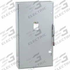 SQUARE D Safety Switch: Fusible, 400 A, Three Phase, 600V AC, Galvanized Steel, Indoor/Outdoor (MPN H365R). Key specifications — Brand: SQUARE D.
