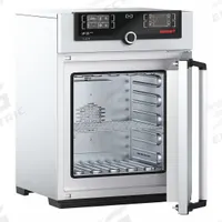 MEMMERT Programmable Universal Oven: Forced Air, 1.9 cu ft Capacity, 300°C Max Temp, 2,000 W Watt (MPN UF 55PLUS, 230V). Key specifications — Voltage: 230V AC; Brand: MEMMERT; Temperature Accuracy Tolerance: +/-0.1°C up to 99.9°C, +/-0.5°C @ 100°C+; Temperature Uniformity: +/-1.4°C.