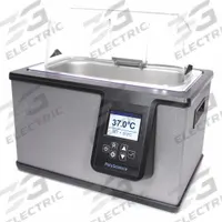 POLYSCIENCE Water Bath: 5 L Capacity, 100°C Max Temp, Stainless Steel, +/-0.1°C, Digital, 120V AC (MPN WBE05L11B). Key specifications — Display Type: Digital; Heated or Refrigerated: Heated; Brand: POLYSCIENCE; Interior Material: Stainless Steel; Programmable: Yes; Temperature Accuracy Tolerance: +/-0.1°C; Voltage: 120V AC.