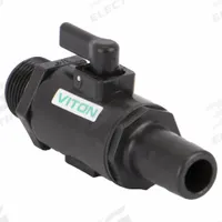 BANJO Manual Two-Way Ball Valve: 3/4 in, Polypropylene, Straight, MNPT x Barb, Std Port Ball Port (MPN LVHB075MTV). Key specifications — Brand: BANJO; Handle Type: Lever; Handle: Lever.