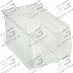 AKRO-MILS Hang and Stack Bin: 11 in x 18 in x 10 in, Clear, Label Holder Included, Stacking Capable (MPN 30260SCLAR). Key specifications — Electrostatic Discharge: Not Electrostatic Discharge Conductive; Brand: AKRO-MILS; % Recycled Content: 0%.