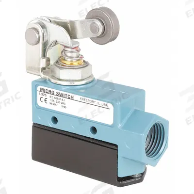 Honeywell Non Plug-In Limit Switch: Roller Arm Plunger, Metallic - Top-Mount Roller-Plunger Limit Switches with Lever Arms