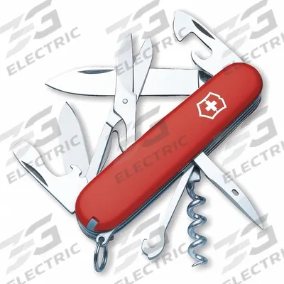 VICTORINOX SWISS ARMY Folding Knife: 8 Tools, 3 1/2 in Closed Lg, 6 1/4 in Open Lg - Multi-Tool Folding Knives