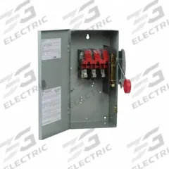 EATON Safety Switch: Non-Fusible, 60 A, Three Phase, 600V AC, Galvanized Steel, Indoor (MPN DH362UGK). Key specifications — attr867131: EATON.