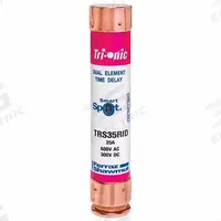 MERSEN Fuse: Class RK5, TRS-RID Series, Time-Delay, 35 A, 600 V AC, 300 V DC, Indicating (MPN TRS35RID). Key specifications — Series: TRS-RID.