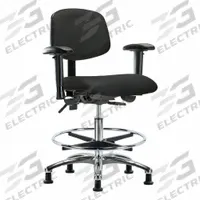 Ergonomic Chair: Vinyl, Arms Included, Ht Range 21 1/2 in to 29 in, 18 1/2 in Seat Wd, 17 in Seat Dp (MPN BR-VMBCH-CR-T0-A1-CF-RG-8540). Key specifications — Foot Support: Yes; Back Tilt Backward: 13.5°; Back Tilt Forward: 10.5°; Base Material: Aluminum; Brand: APPROVED VENDOR; Product Type: Ergonomic Chair; ESD-Safe: Not ESD Safe.