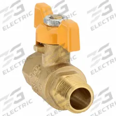 APPROVED VENDOR Manual Two-Way Ball Valve: 3/8 in, Brass, Straight, MNPT x FNPT, Full Port Ball Port (MPN G-MBB-38TH). Key specifications — Brand: APPROVED VENDOR; Handle: Tee.
